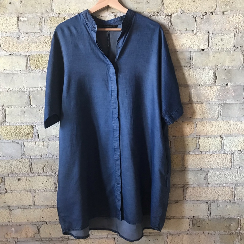 Oversized chambray dress from Zara